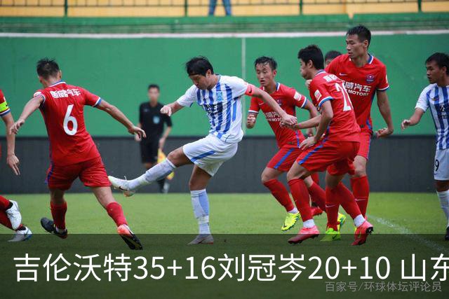吉伦沃特35+16刘冠岑20+10 山东大胜吉林